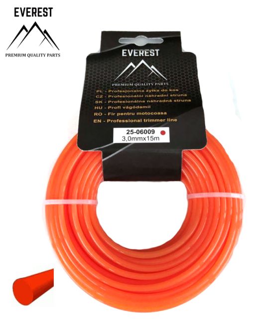 Przejdź do produktu ŻYŁKA TNĄCA OKRĄGŁA 3,0mm  15M EVEREST