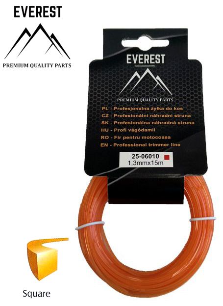 Przejdź do produktu ŻYŁKA TNĄCA KWADRATOWA 1,3mm 15M EVEREST
