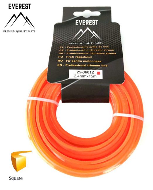 Przejdź do produktu ŻYŁKA TNĄCA KWADRATOWA 2,4mm 15M EVEREST