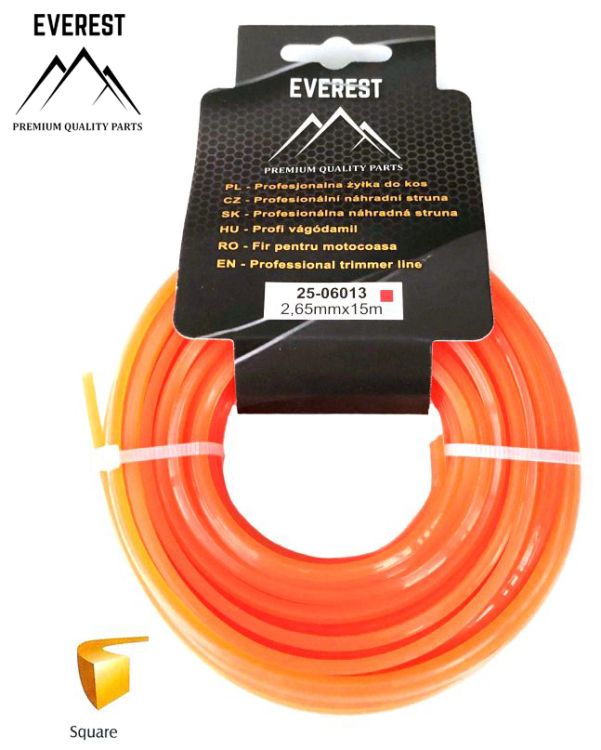 Żyłka tnąca kwadratowa 2,65 mm 15 m Everest