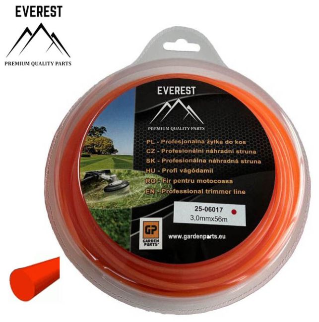 Przejdź do produktu ŻYŁKA TNĄCA OKRĄGŁA 3,0mm  56M EVEREST