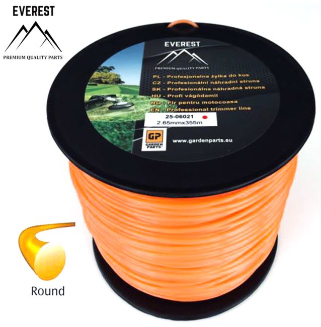 Przejdź do produktu ŻYŁKA TNĄCA OKRĄGŁA 2,65mm 355M EVEREST