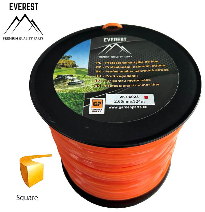 Żyłka tnąca kwadratowa 2,65 mm 324 m Everest