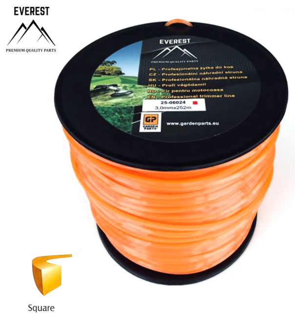 Przejdź do produktu ŻYŁKA TNĄCA KWADRATOWA 3,0mm 252M EVEREST