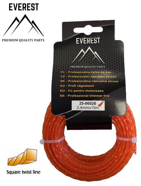 Przejdź do produktu ŻYŁKA TNĄCA TWIST 2,4mm 15M EVEREST