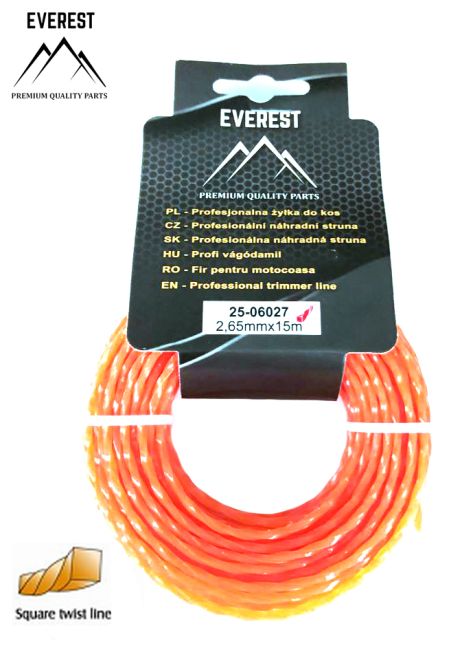 Przejdź do produktu ŻYŁKA TNĄCA TWIST 2,65mm 15M EVEREST