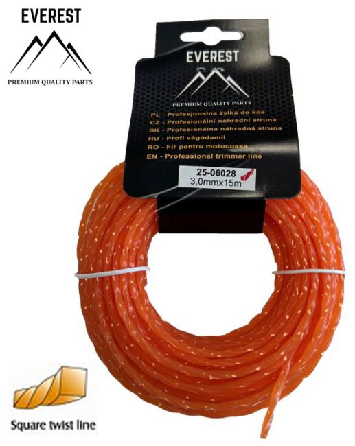 Przejdź do produktu ŻYŁKA TNĄCA TWIST 3,0mm 15M EVEREST