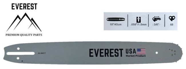 Przejdź do produktu PROWADNICA 18" 3/8 1,5mm 68ogn. EVEREST