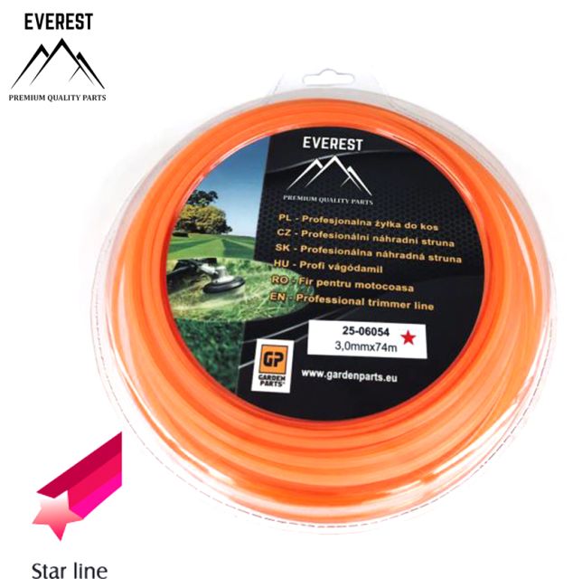 Przejdź do produktu ŻYŁKA TNĄCA GWIAZDKA 3,0mm 74M EVEREST