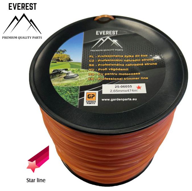 Żyłka tnąca gwiazdka 2,65 mm 474 m Everest