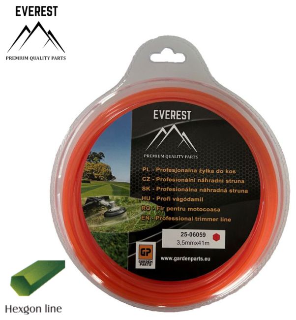 Przejdź do produktu ŻYŁKA TNĄCA HEXAGON LINE 3,50mm 41M EVEREST