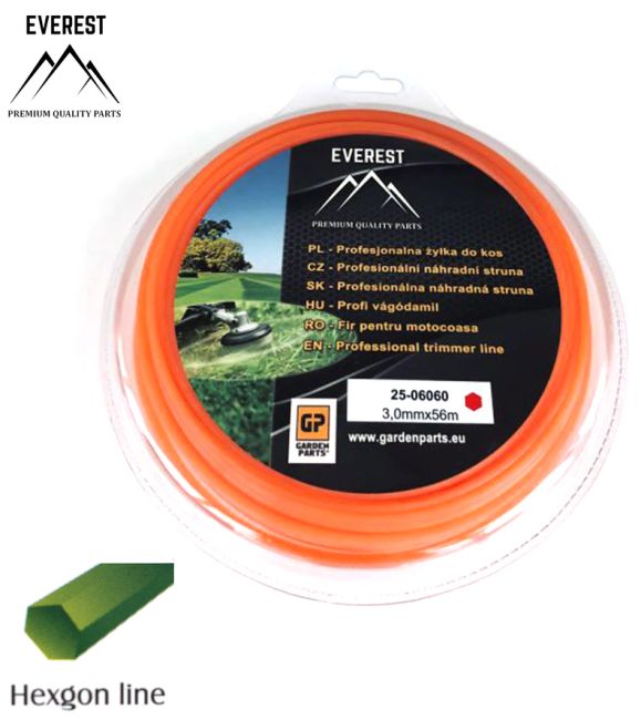 Przejdź do produktu ŻYŁKA TNĄCA HEXAGON LINE 3,00mm 56M EVEREST