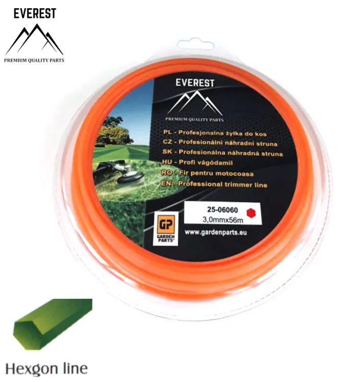 Żyłka tnąca Hexagon Line 3,0 mm 56 m Everest