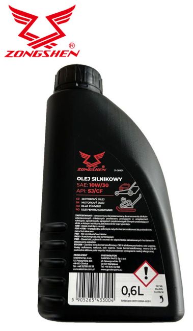 Przejdź do produktu OLEJ ZONGSHEN DO SILNIKÓW CZTEROSUWOWYCH 10W30 SJ/CF 0,6L
