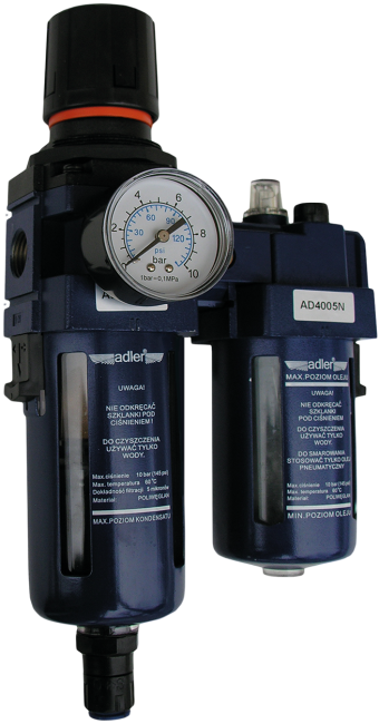 Przejdź do produktu Filtr reduktor naolejacz 1/2" z automatycznym zaworem spustowym AD-4005FRN