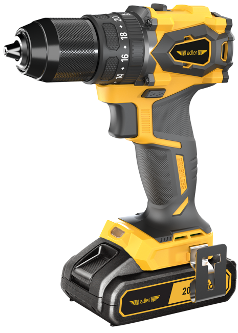 Przejdź do produktu Akumulatorowa wiertarka udarowa w zestawie z akumulatorem i ładowarką AKU-1710W/20V-2Ah NOWOŚĆ