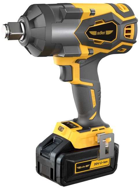 Przejdź do produktu 3410.9 AKU-900K klucz udarowy 3/4", 1700 Nm, 20V, w zestawie z akumulatorem 5 Ah i ładowarką, posiada elektroniczny hamulec, latarkę LED, 3 stopniową regulację siły momentu obrotowego oraz ergonomiczną rękojeść