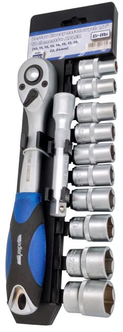 Przejdź do produktu Zestaw - Klucze nasadowe Cr-V 1/2" - 12 elementów