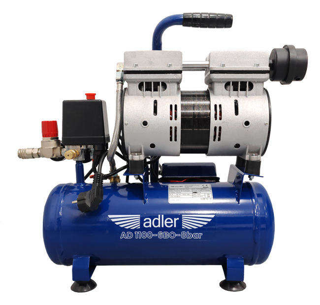 Przejdź do produktu Sprężarka powietrza ADLER AD1100-6BO 230V SILENT
