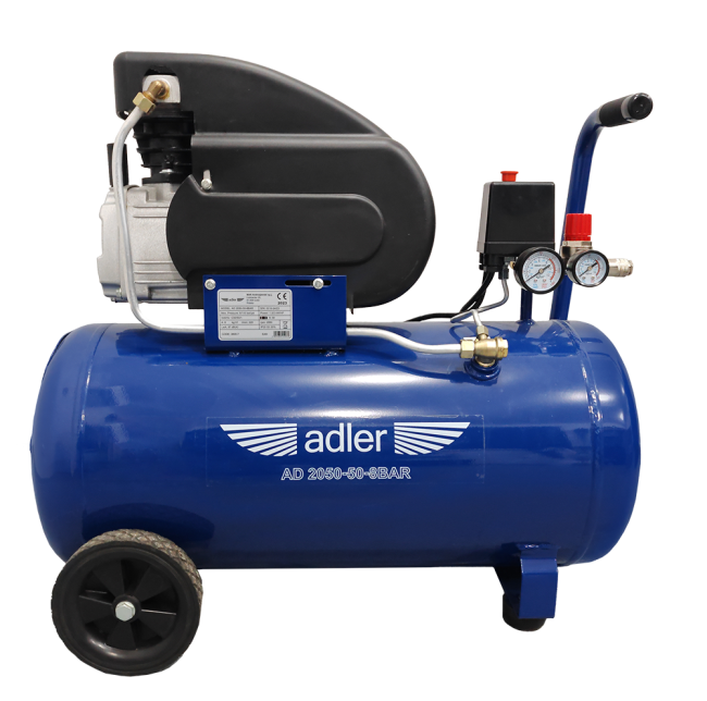 Przejdź do produktu Zestaw - Sprężarka powietrza ADLER AD2050-50-8bar 230V akcesoria