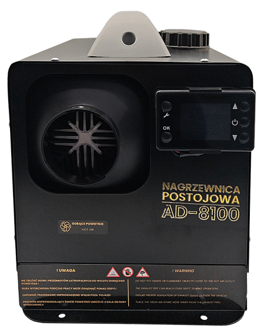 Przejdź do produktu Nagrzewnica postojowa AD-8100 8kW