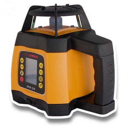 Przejdź do produktu Lamigo Spin 230 136045 niwelator rotacyjny laserowy, wyposażony w podświetlany wyświetlacz LCD + system kontroli maszyn DIGGER RC + statyw STLQ3M + łata LTL35, ZESTAW
