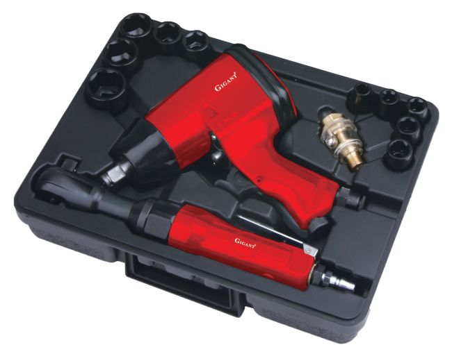 Przejdź do produktu Zestaw - Klucz udarowy 1/2" 450Nm zapadkowy 1/2" 61Nm GIGANT GT-001