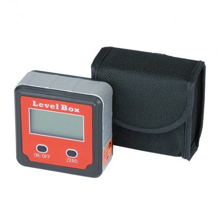 Przejdź do produktu Lamigo PE180B 440072 pochyłomierz elektroniczny z magnesem i pokrowcem, stosuje się go do ustawiania elementów konstrukcji stalowych, a także wyznaczania kąta płaszczyzny cięcia pił tarczowych, ukośnych itp.