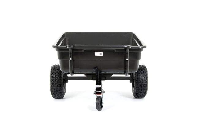 Przejdź do produktu Krysiak YP400P przyczepka transportowa plastikowa do 400 kg lub 200 l, 2 koła pneumatyczne, koło podpórkowe obrotowe do ciągnięcia i do pchania ręcznego, funkcja wywrotki