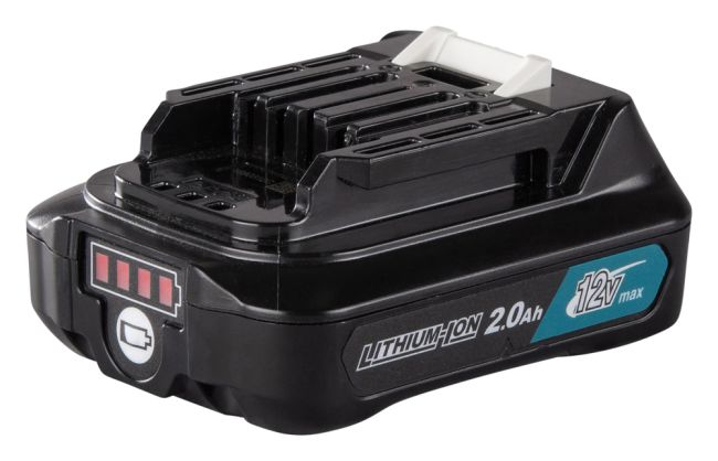 Przejdź do produktu Makita BL1021B 197396-9 akumulator litowo-jonowy Li-ion max 12V 2,0 Ah CXT, kompaktowy i lekki ze wskaźnikiem naładowania, przeznaczony do pracy z akumulatorowymi narzędziami współpracującymi z akumulatorami Makita CXT 12V max