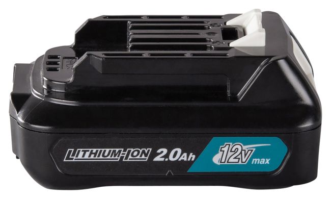 Przejdź do produktu Makita BL1021B 197396-9 akumulator litowo-jonowy Li-ion max 12V 2,0 Ah CXT, kompaktowy i lekki ze wskaźnikiem naładowania, przeznaczony do pracy z akumulatorowymi narzędziami współpracującymi z akumulatorami Makita CXT 12V max