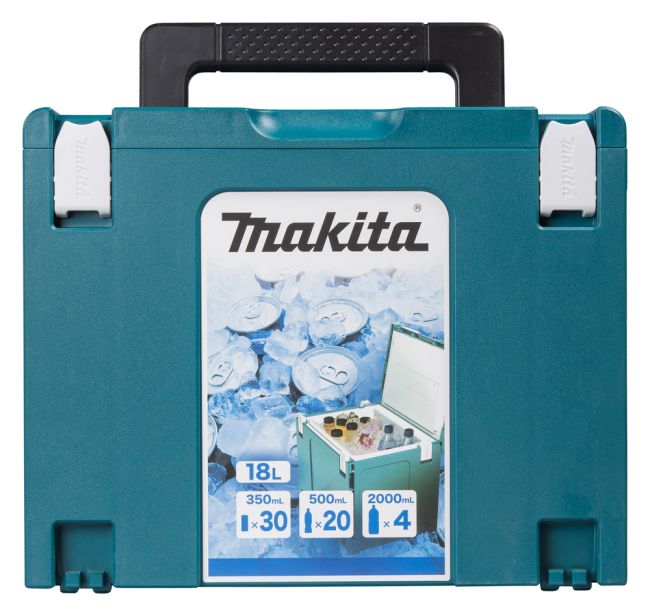 Przejdź do produktu Makita 198253-4 lodówka turystyczna Makpac nr 4 18 L skrzynka walizka chłodziarka, bez problemu zmieścisz w niej wodę, napoje, lunch lub przekąski na cały dzień