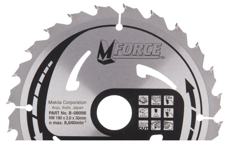 Tarcza do drewna Makita M-Force B-08056 190x30 mm 24 zęby