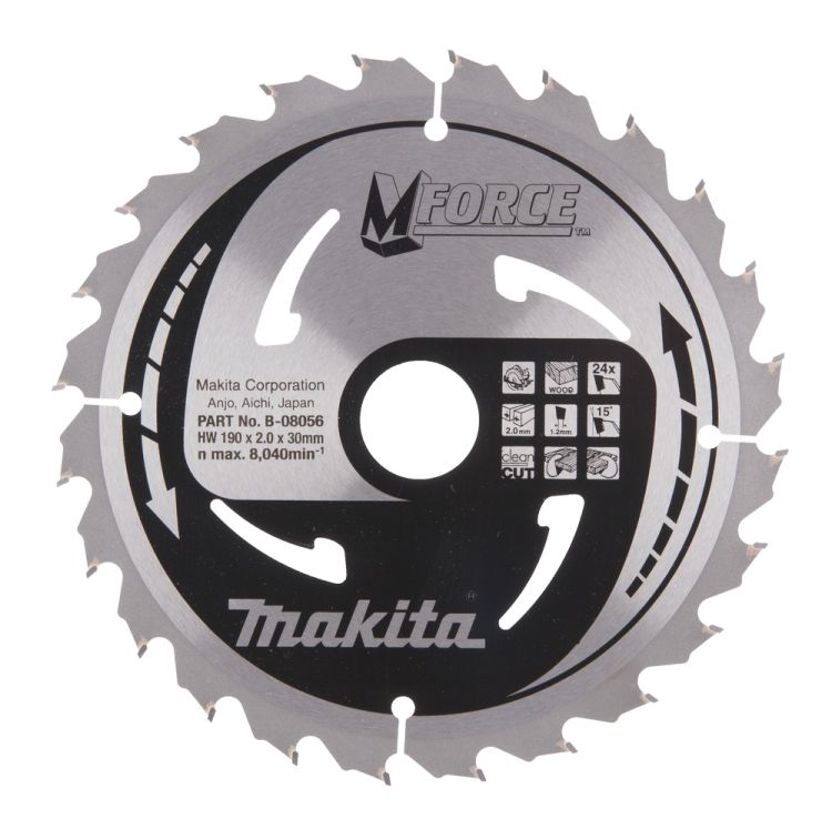 Tarcza do drewna Makita M-Force B-08056 190x30 mm 24 zęby, zdjęcie 2