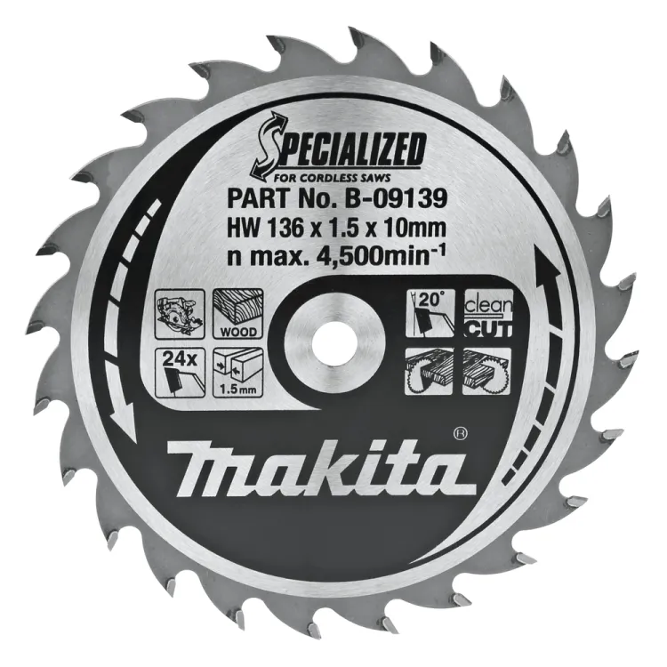 Tarcza do piły akumulatorowej Makita B-09139 136x10 mm 24Z