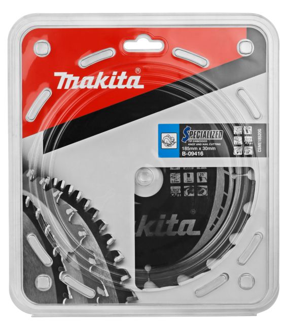 Przejdź do produktu Makita B-09416 B-33102 tarcza do piły tarczowej do drewna z gwoździami Specialized T.C.T 185 x 30 mm 20 Z z węglika spiekanego