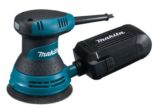 Przejdź do produktu Makita BO5030 szlifierka mimośrodowa elektryczna, 300 W, talerz 125 mm, podwójna izolacja, hamulec, mocowanie na rzep, odciąg pyłu z możliwością podłączenia urządzenia odsysającego