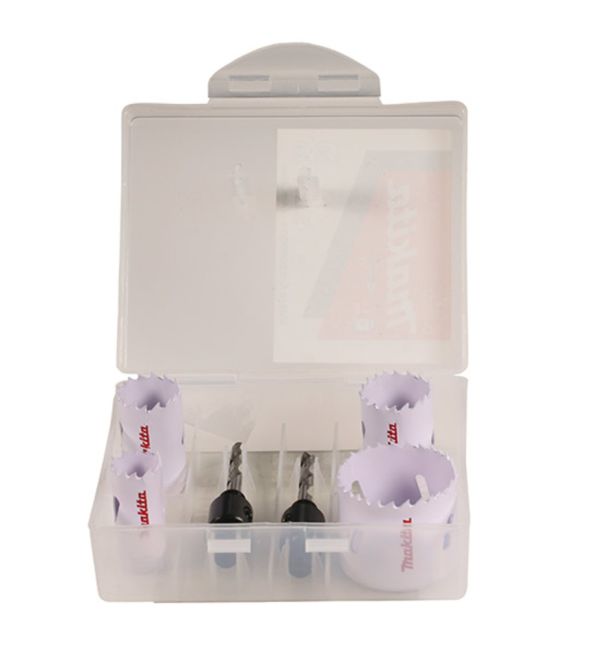Przejdź do produktu Makita D-33657 otwornice do wiertarki, mini zestaw 6 szt., 22 - 51 mm + adapter + 2 wiertła prowadzące, do metalu, aluminium, drewna, tworzywa sztucznego