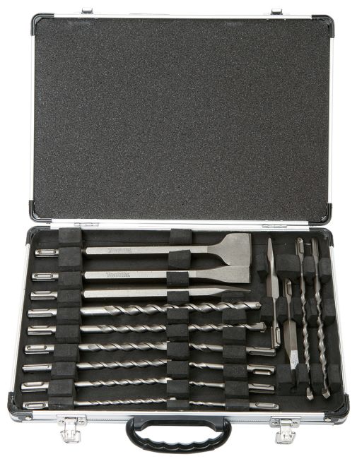 Przejdź do produktu Makita D-42444 zestaw dłut i wierteł SDS-Plus do betonu, 540 mm, 17 szt., zestaw zawiera 12 wierteł, 2 punktaki, 2 dłuta płaskie i 1 dłuto do skuwania w aluminiowej walizce, końcówka z węglika wolframu