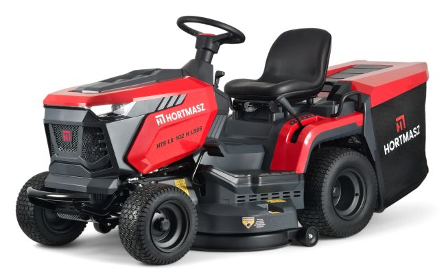 Przejdź do produktu Hortmasz HTS LX 102 H L586 traktorek ogrodowy 102 cm Loncin 586 cc 2 cylindry skrzynia hydrostatyczna TUFF TORQ moc 17 KM kosz 280 L sprzęgło elektryczne
