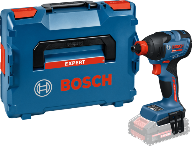 Przejdź do produktu Bosch EXPERT EXDX18V-210 06019J0400 klucz udarowy, zakrętarka bez akumulatora i ładowarki, silnik bezszczotkowy, wszechstronne połączenie uchwytów wkrętarki i klucza udarowego