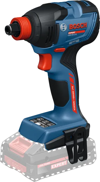 Przejdź do produktu Bosch EXPERT EXDX18V-210 06019J0400 klucz udarowy, zakrętarka bez akumulatora i ładowarki, silnik bezszczotkowy, wszechstronne połączenie uchwytów wkrętarki i klucza udarowego