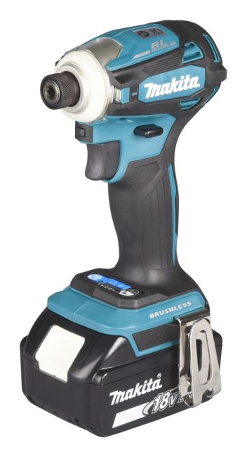Przejdź do produktu Makita DTD173Z wkrętarka udarowa zakrętarka 18V LXT, 1/4", 180 Nm, 0 – 3600 obr./min, bez akumulatora i ładowarki, ma bezszczotkowy silnik i pierścień LED