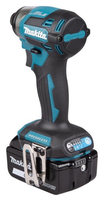 Przejdź do produktu Makita DTD173Z wkrętarka udarowa zakrętarka 18V LXT, 1/4", 180 Nm, 0 – 3600 obr./min, bez akumulatora i ładowarki, ma bezszczotkowy silnik i pierścień LED