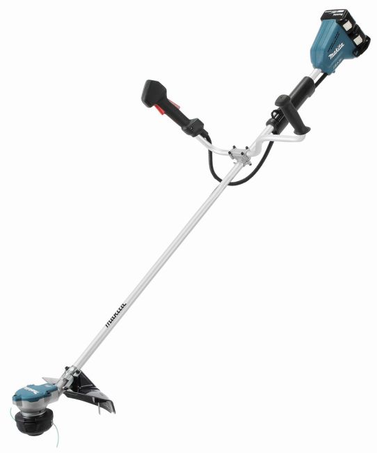 Przejdź do produktu Makita DUR368AZ podkaszarka 2X18V LXT, 3500 / 5300 / 6500 obr./min, kosa, wykaszarka, bez akumulatora i ładowarki, ma silnik bezszczotkowy, jest mocna