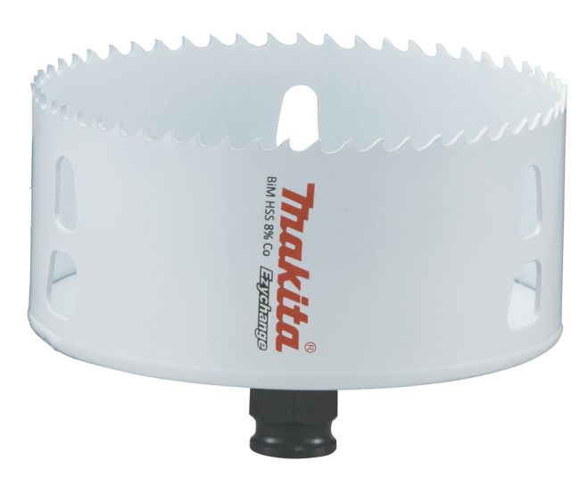Przejdź do produktu Makita E-04008 otwornica BiM 105 mm, Ezychange, do wiertarki, do metalu, stali nierdzewnej Inox, aluminium, drewna i tworzywa sztucznego