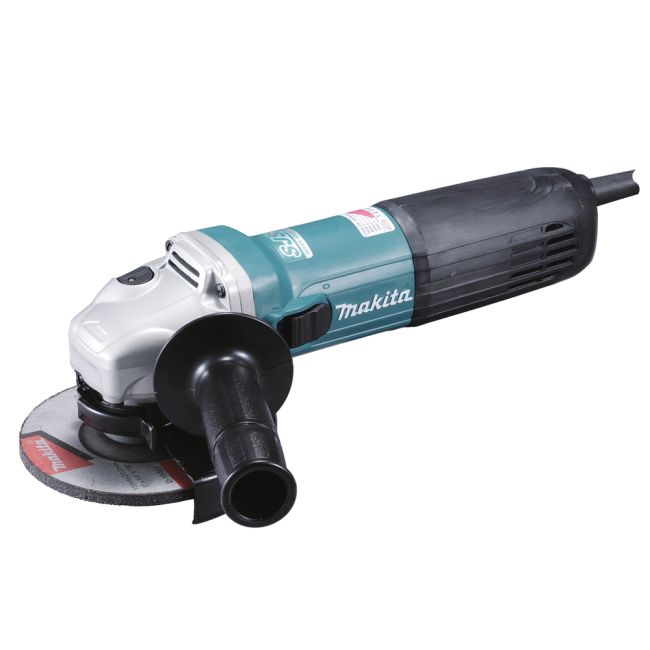 Przejdź do produktu Makita GA5040C szlifierka kątowa elektryczna, sieciowa, 1400 W, 125 mm, 2800 - 11000 obr./min, ma funkcję anty-restart, jest mała i kompaktowa