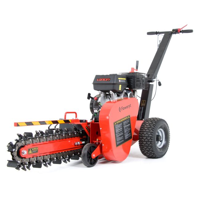 Przejdź do produktu Faworyt AK600 koparka łańcuchowa spalinowa, 420cc loncin 9 kw, umożliwia wykonanie wykopu o głębokości do 60 cm i szerokości 10 cm, idealne rozwiązanie przy budowie instalacji kablowych, systemów nawadniania, drenażu czy przewodów elektrycznych