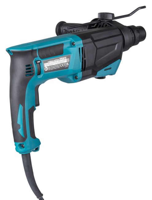 Przejdź do produktu Makita HR2670 młotowiertarka elektryczna, sieciowa 800 W, z wiertłem SDS-Plus, moc udaru 3,0 J, z opcją kucia, z osłoną przeciwpyłową uchwytu narzędziowego