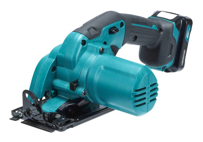 Przejdź do produktu Makita HS301DSAE pilarka tarczowa CXT, 12V, obroty 1500 obr./min, z akumulatorem i ładowarką, mała, lekka, wygodna i łatwa w obsłudze, posiada regulację głębokości cięcia